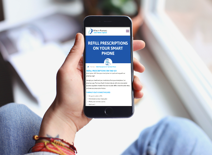 Prescription refills are quick and easy with Wiley's pharmacy app